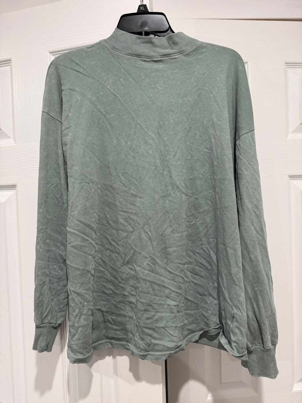 SO Sage Green Mock Neck Long Sleeve Top